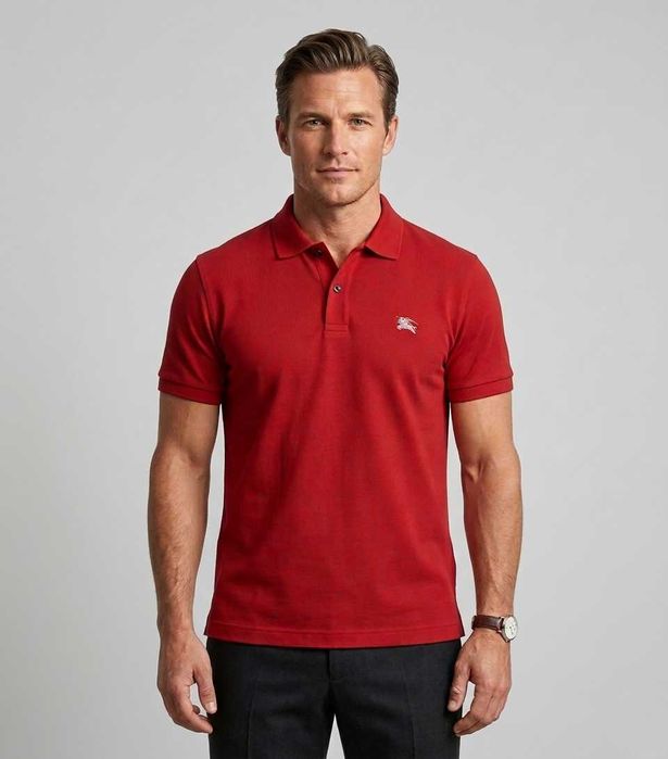 Burberry Brit - Оригинална мъжка тениска с яка размер XL