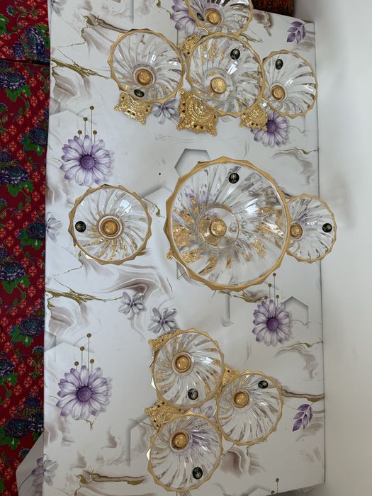 Набор посуда богема из 11 предметов ваза для фруктов  сладостей  и оре