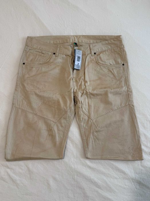 Продавам нов панталон Benetton Beige Washed Out Pants, размер 50