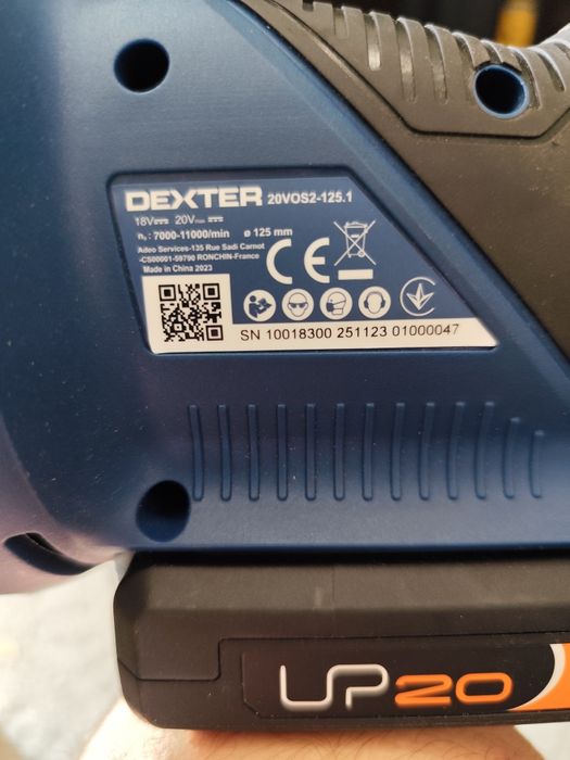 Акумулаторен ексцентършлайф виброшлайф DEXTER +2Ah