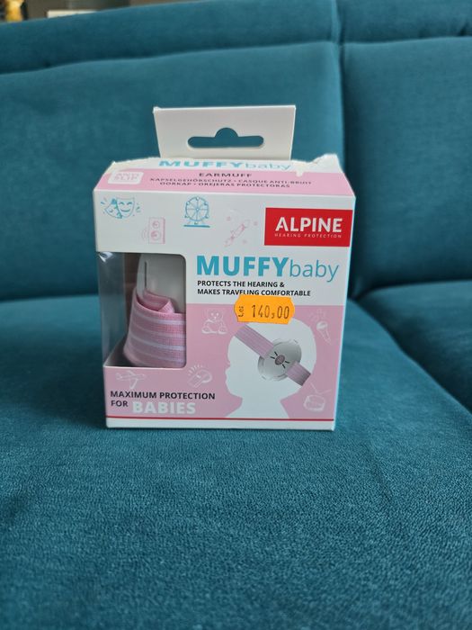 Casti antifonice bebelusi ALPINE Muffy Baby Pink