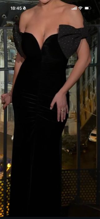 Rochie NISSA elegantă neagră – mărimea 36 XS/S