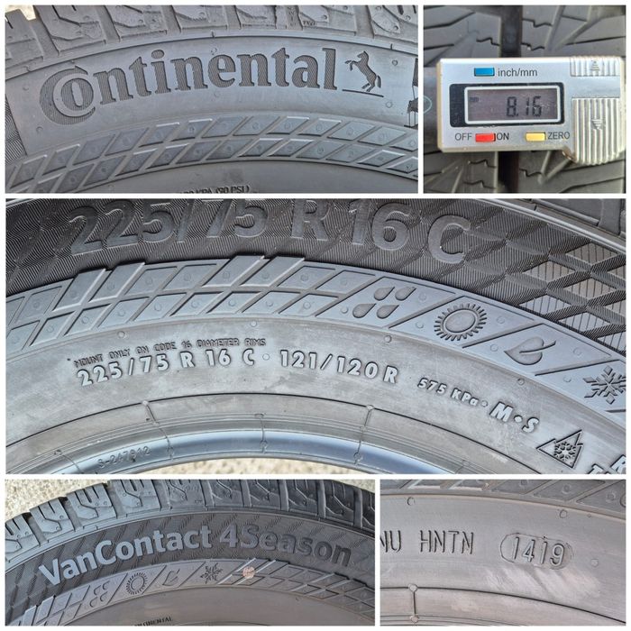 O bucată 225/75 R16C M+S iarnă - una Michelin Continental