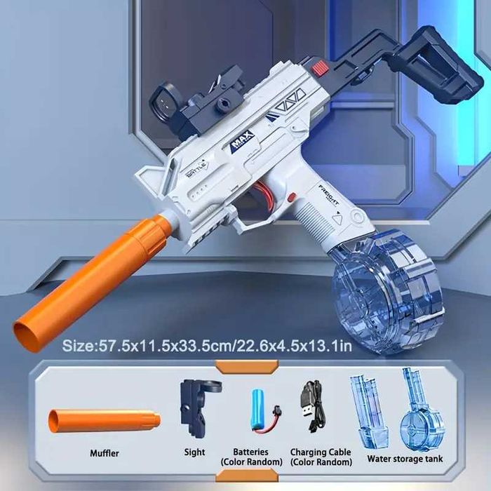 Pistol cu apa electric, distanta 12m, rezervor 500ml, acumulator - NOU