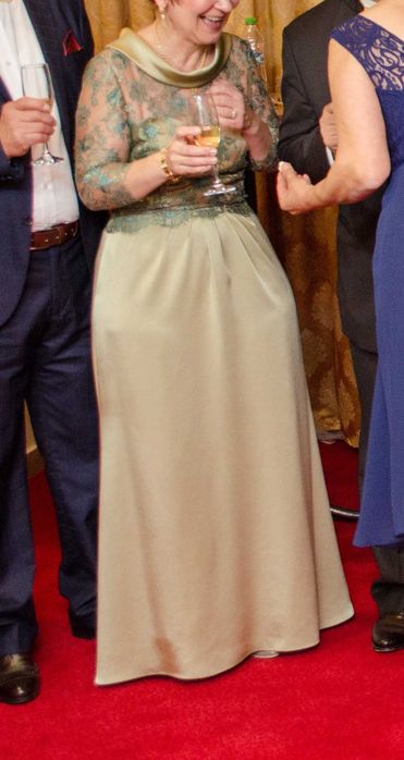 rochie ocazie satin si dantela