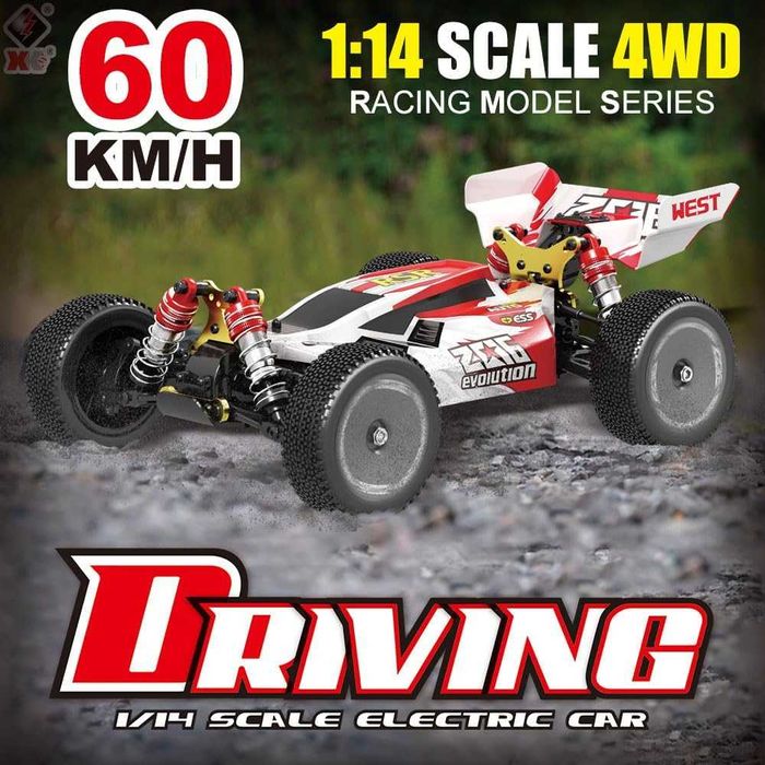 Професионална RC количка WLtoys 144001 - 60 км/ч (Метално шаси)