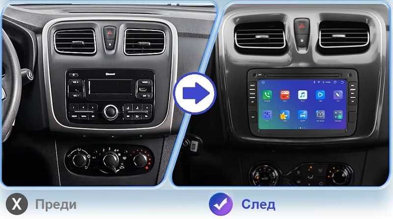 Dacia Renault мултимедия Android GPS навигация