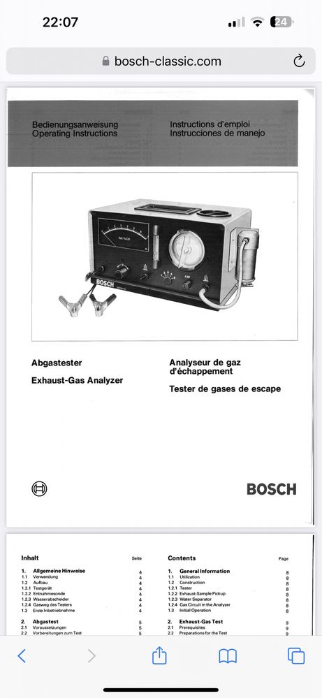 Bosch CO tester evacuare esapament emisii gaze noxe test Timisoara