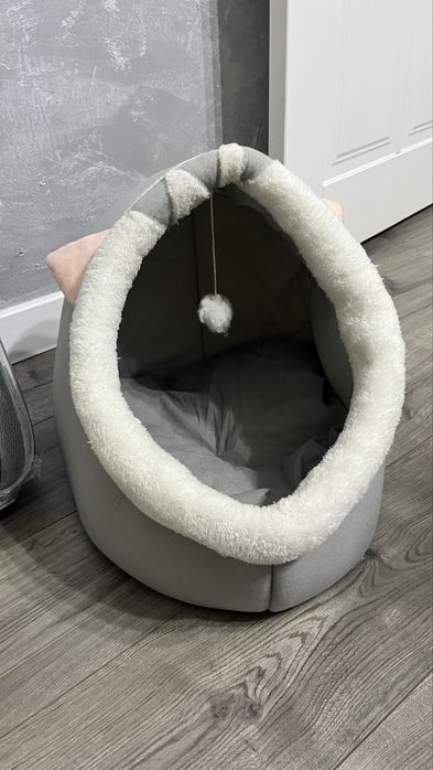 Теплый ледак для кошек и сумка