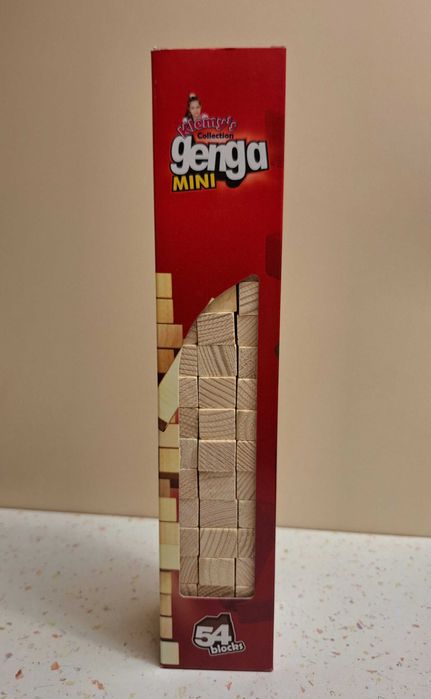 Jenga/genga mini nou nouț primit cadou, 54 piese, complet