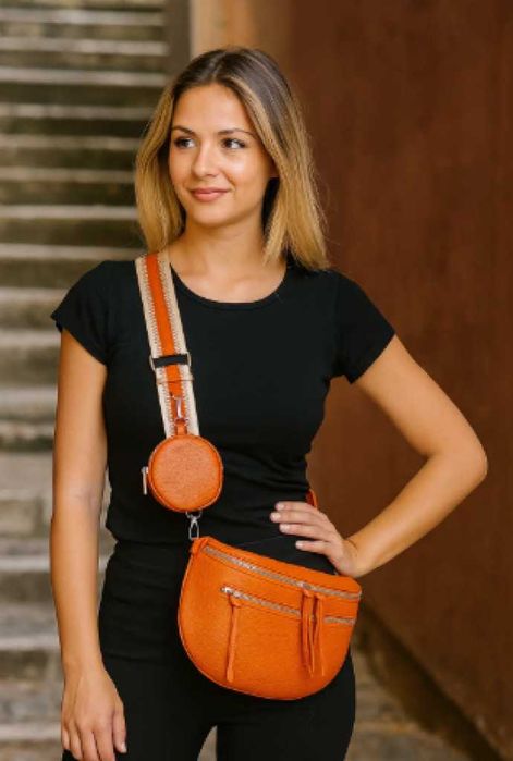 Дамска чанта с къса и широка регулируема дръжка