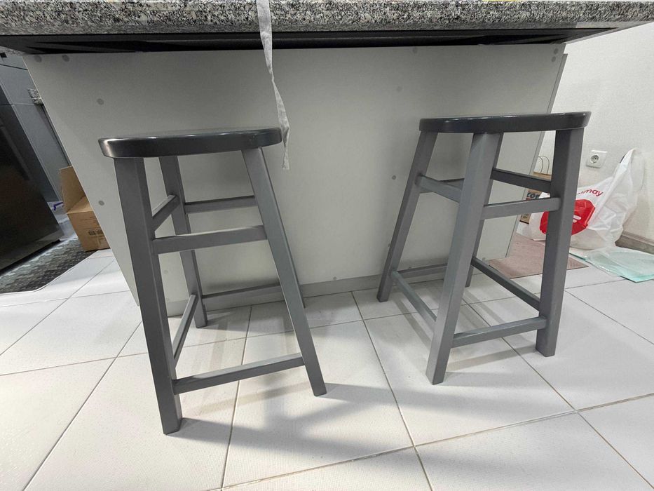 островок для кухни с гранитом + барные стулья