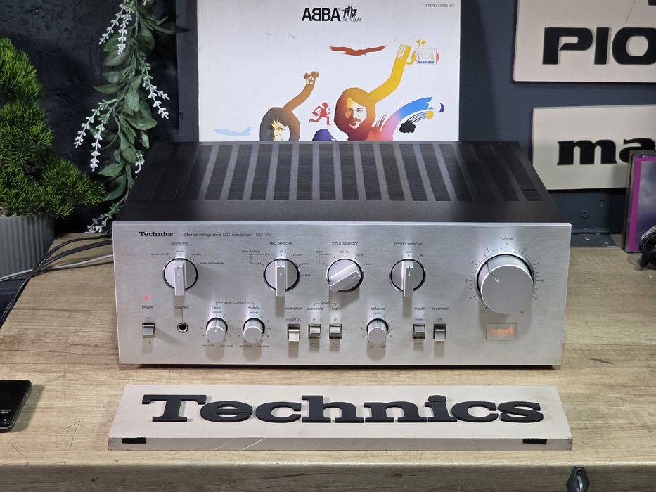 Amplificator TECHNICS SU-V6, vintage hifi integrated DC amplifier, argintiu New class A