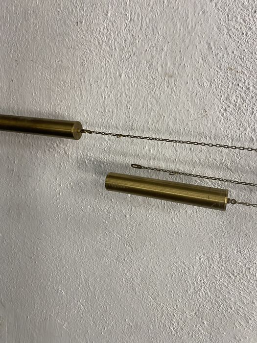 стенен часовник с месингова украса Германия 1950-1960 г.