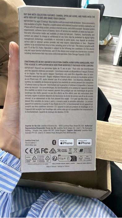 Smart очки Ray Ban Meta Skyler Gen 1 серый