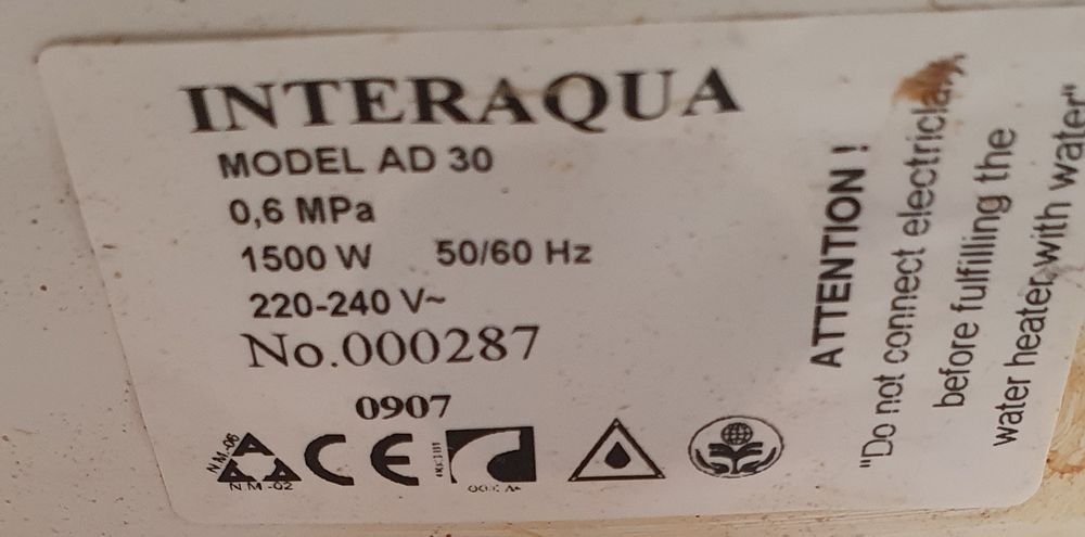 Boiler electric 30 litri