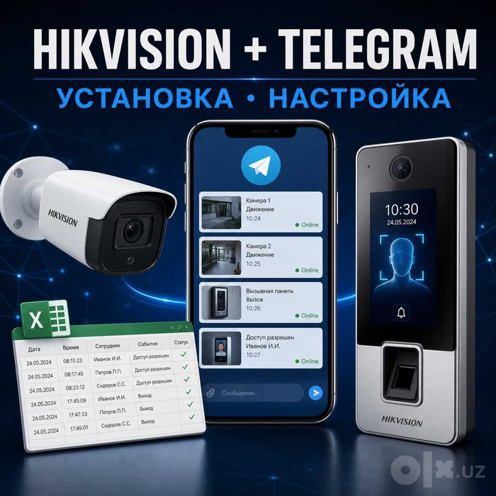 Настройка Hikvision с Telegram — камеры, домофон и учет сотрудников
