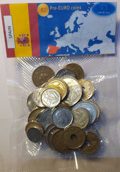 Испания 42 монети от серията „Преди еврото“