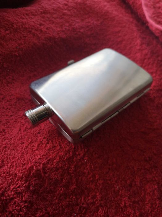 Sticla buzunar alcool inox + tabachera