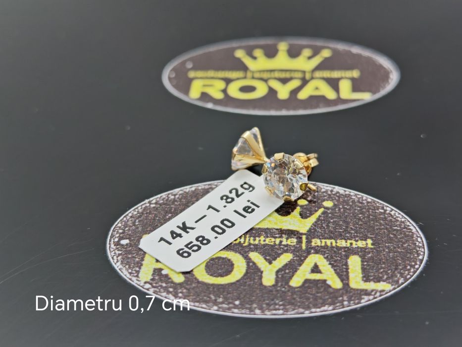 Bijuteria Royal: Cercei aur 14k/1.32 gr