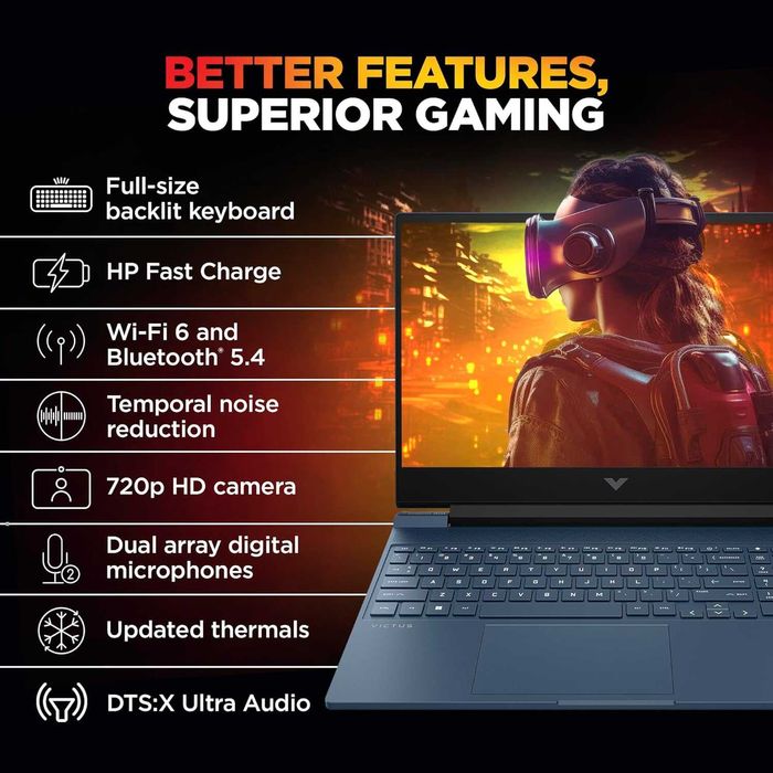 HP Victus 15.6" FHD IPS R9 8945HS DDR5 16GB SSD 512GB RTX 4060 8GB