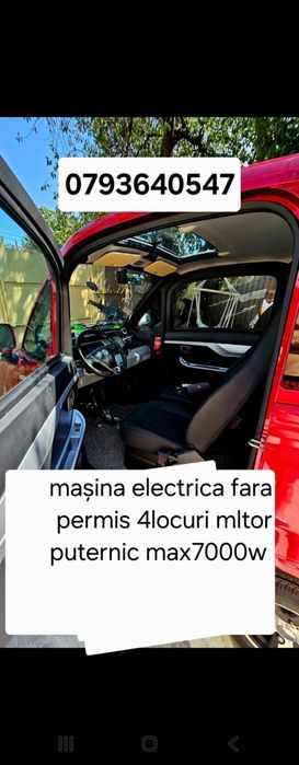 Mașina electrica fara permis 4locuri 4000w 80v 100Ah autonomie 120km