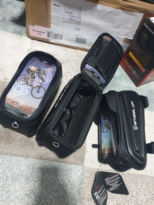 Borseta pentru biciclete cu suport de telefon 23,5 x 14 x 11,5 cm