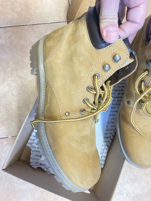 Ghete bocanci Jack & Jones galbeni piele