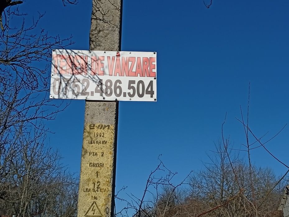 De vânzare !!! Teren 5000mp / Intravilan / Sat Groși / Com.Brusturi
