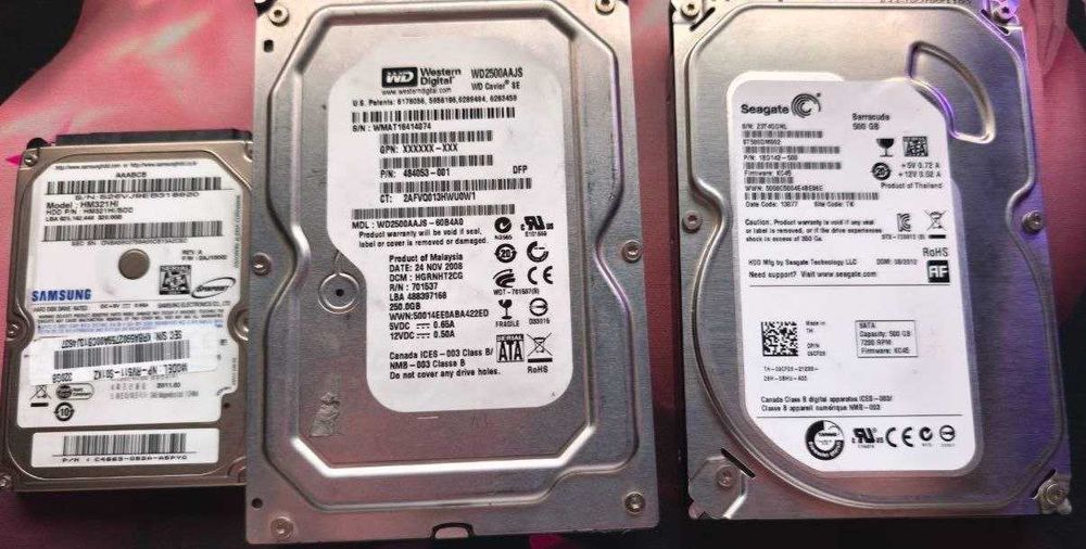 HDD,SSD Диски 500Gb,320GB,250GB
