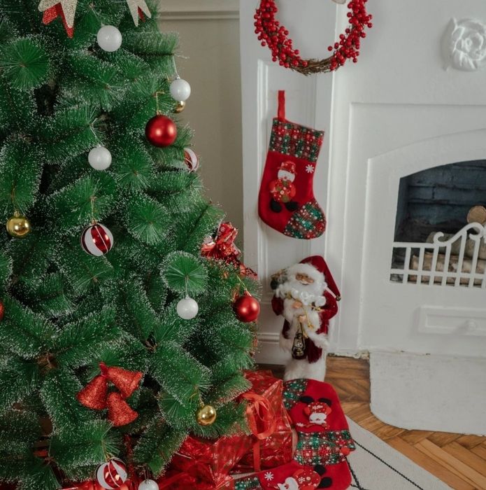 Елка разборная 150 см снежные кончики