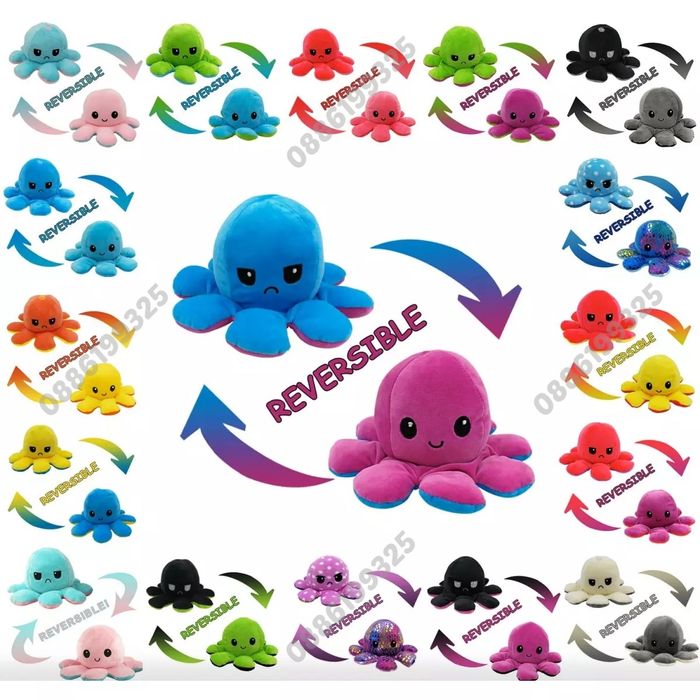 Плюшен Октопод с две лица, Голям плюшен октопод