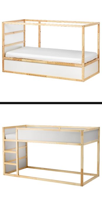 Vand Pat Reversibil alb/pin 90x200 cm
