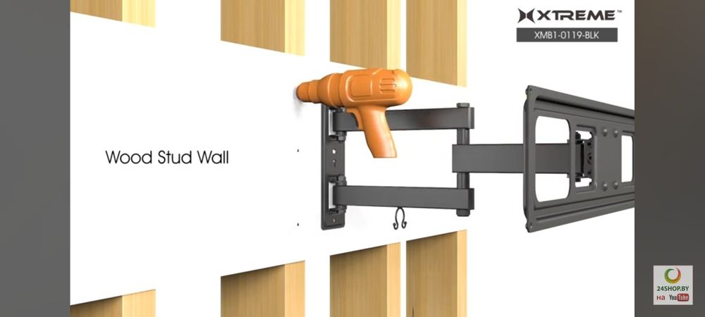 Телевизор Установка  на кранштейн и антенна