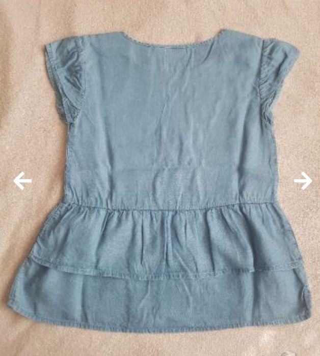 Дънков топ с волани