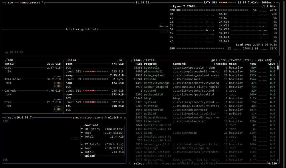 Лаптоп Lenovo IdeaPad 3 17ALC6, AMD Ryzen 7 5700U,32 GB RAM, 512GB M.2