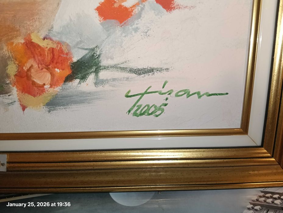 Tablou Teodor Vișan – 2005, pictură originală, 62×52 cm