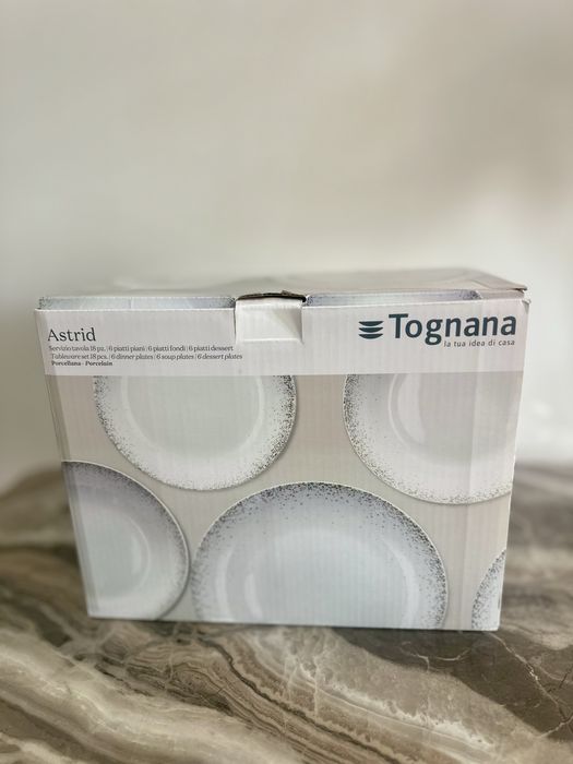 Set Masă 18 Piese Tognana Astrid - Porțelan Nou, Model Elegant