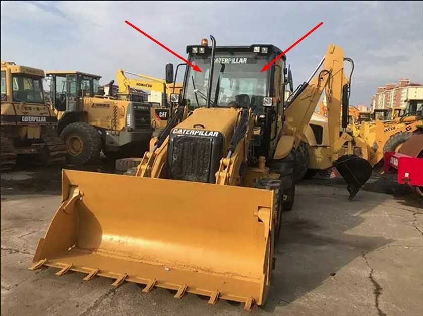 Parbriz/Geam/Luneta pt CATERPILLAR 415F2, 416F2, 420F2, 422F2, 427F2