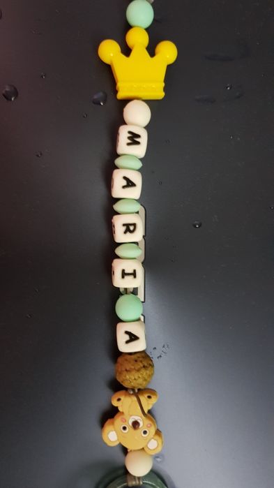 Lant de suzeta personalizat din silicon diverse culori