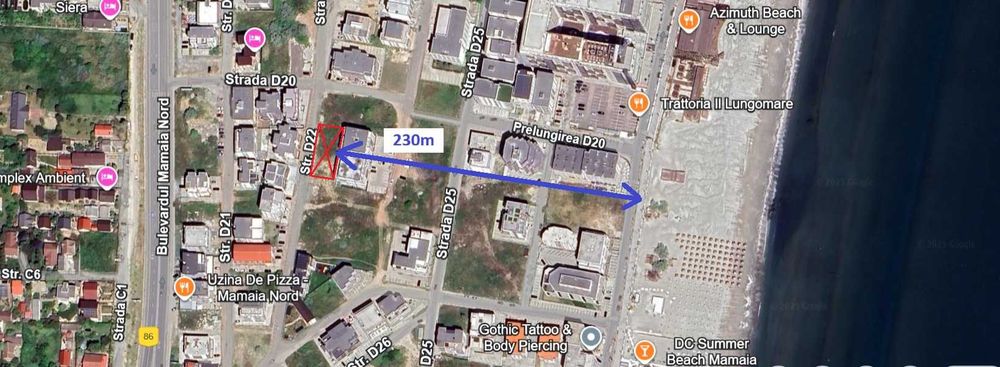 Vânzare teren pt P+4 – Mamaia Nord / Năvodari (proprietar)