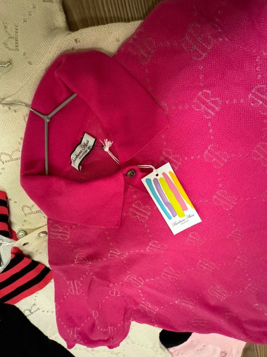 Тениска с яка поло риза блуза Италия Barbara Alvisi S/M (Zara, guess)