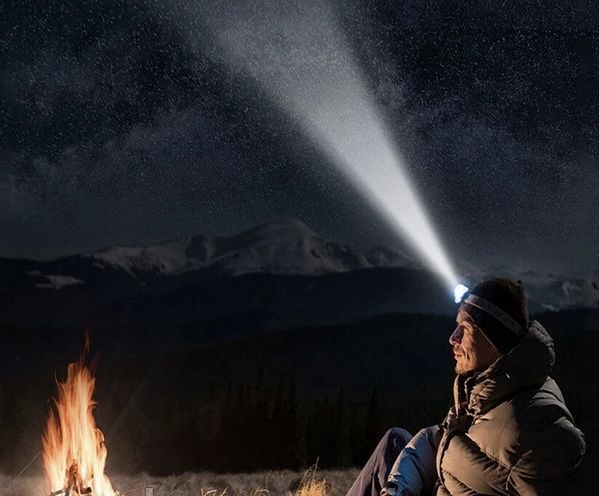 Налобный мощный фонарь