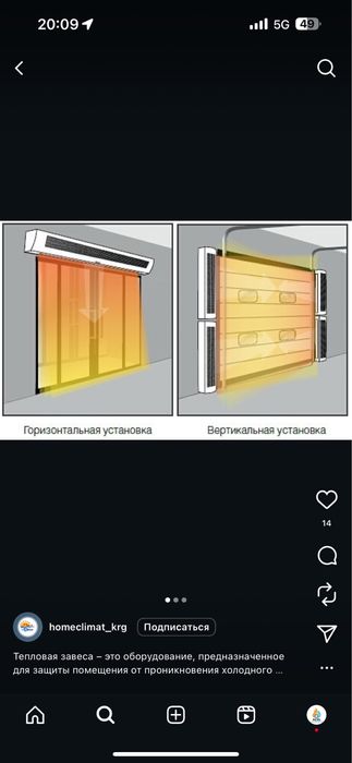 Тепловоя завеса продажа и установка