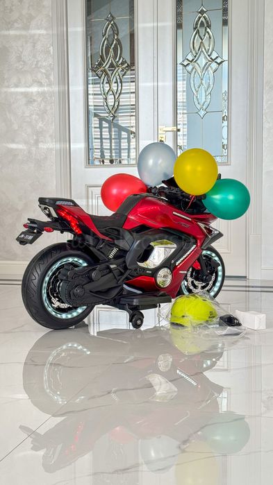 Детский мотоцикл Yamaha 24V Bluetooth EVA и подсветкой 3-7 лет до 30кг