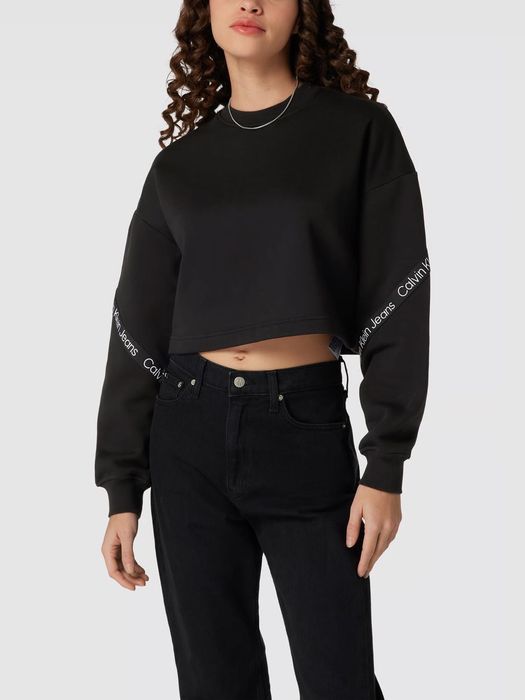 Дамска блузка : CALVIN KLEIN JEANS Cropped Sweatshirt M