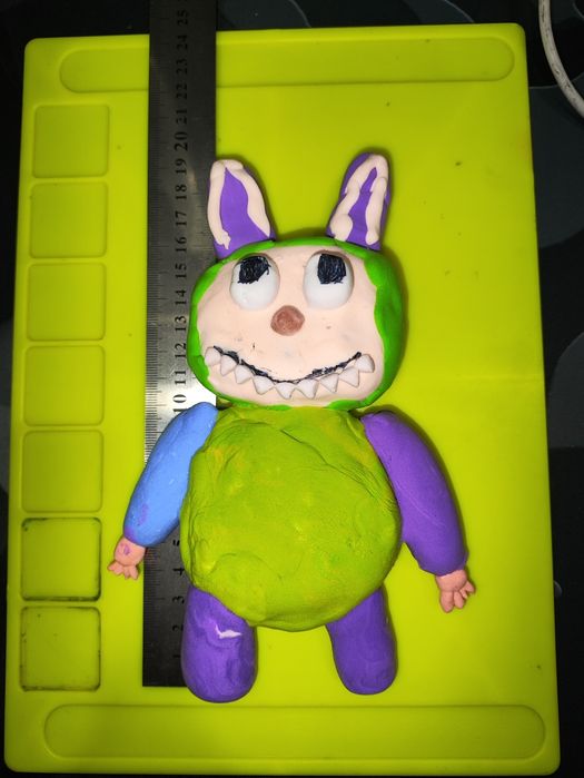 Лабубу из воздушного пластилина  ручная работа