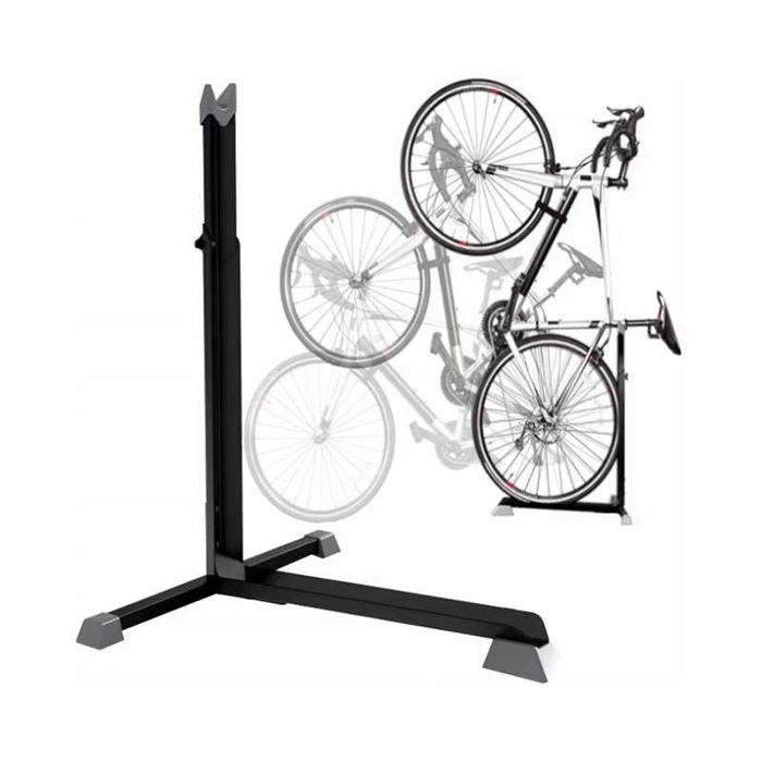 Велосипедна стойка MARTAR, Изложбена, Вертикална, Регулируема, Черна
