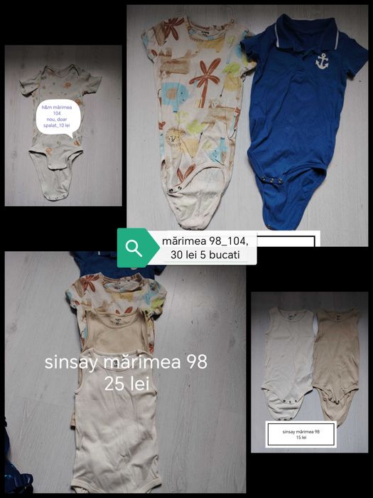 Body băiat marimea mea 98