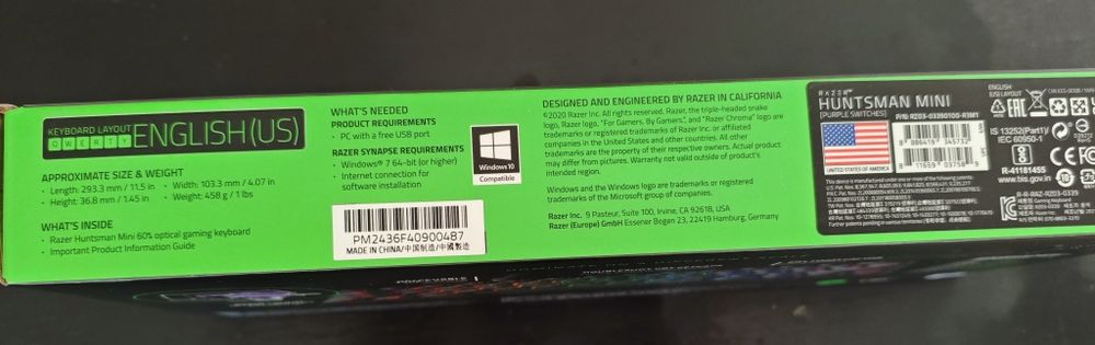 Razer Huntsman Mini Purple Switch